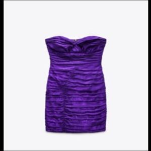 Zara purple sweetheart mini dress size 4♥︎